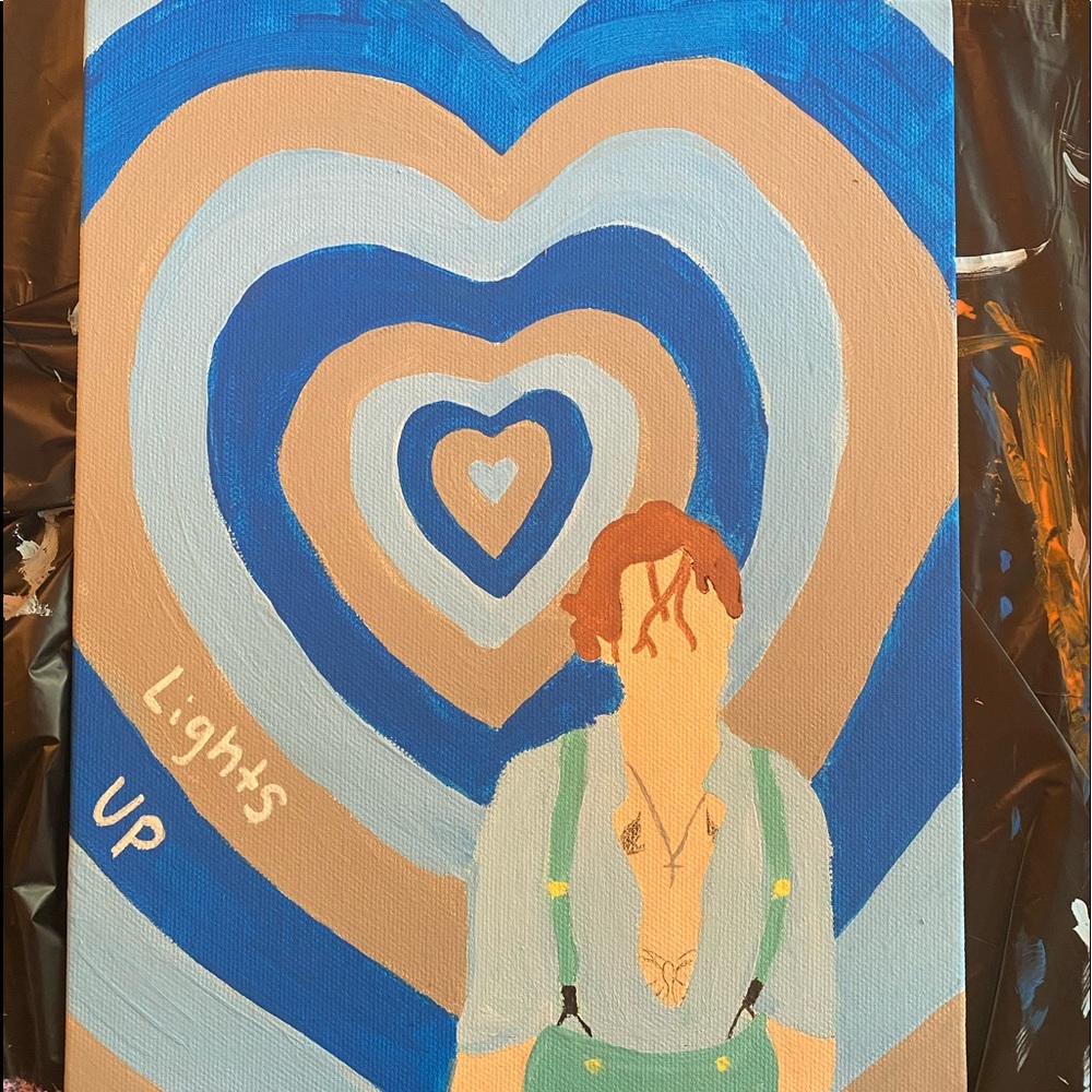 Harry Styles Lights Up painting